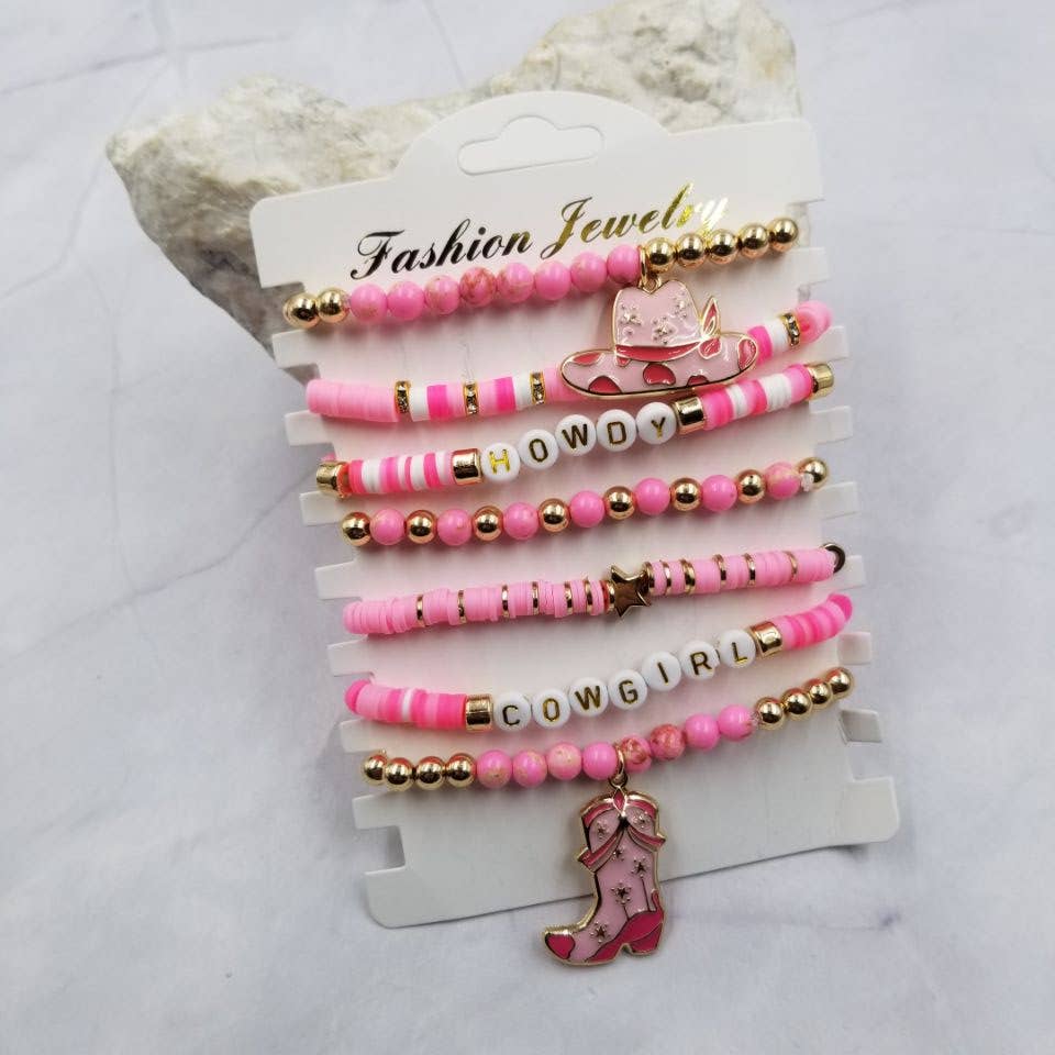The Pretty Jewellery - Vendita all'ingrosso Parure di gioielli - Braccialetto con Perline Heishi Cappello e Stivale HOWDY COWGIRL0