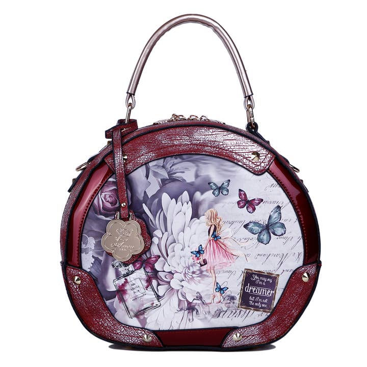 Brangio (Italy) Company Inc. - Wholesale Top Handle Bag - Women's - Arosa Enchanted Butterfly Round Handbag1
