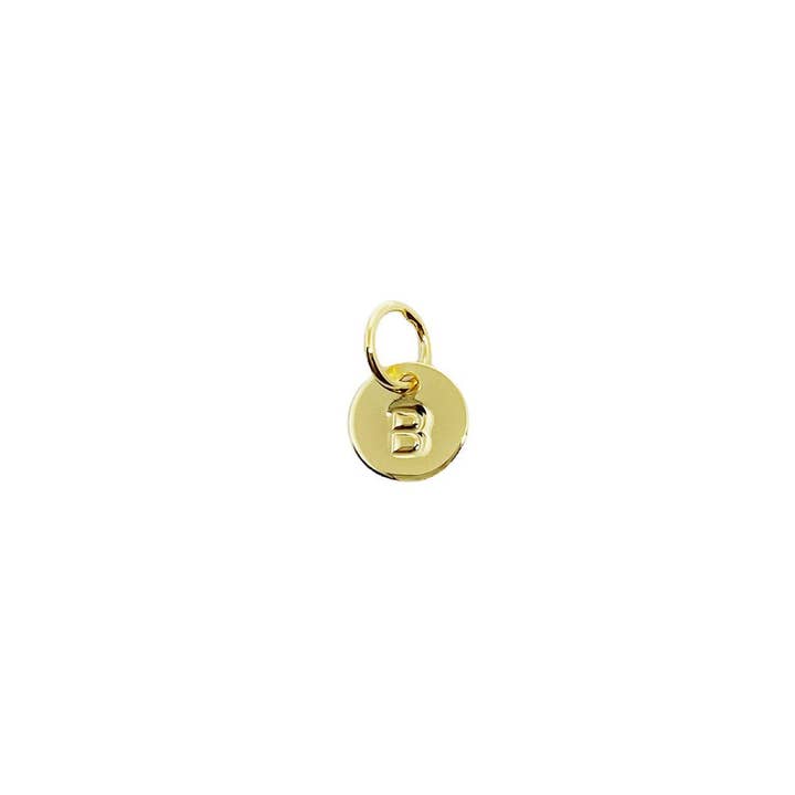 GoldFi - Wholesale Individual Charm/Pendant - Stamped Tiny Initial Letter Charm in 18k Gold Filled Complete Alphabet