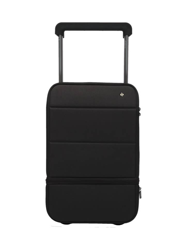 NOMAD: bagaglio a mano espandibile intelligente a 2 ruote in grafite nera per la vendita all'ingrosso da parte di Kabuto