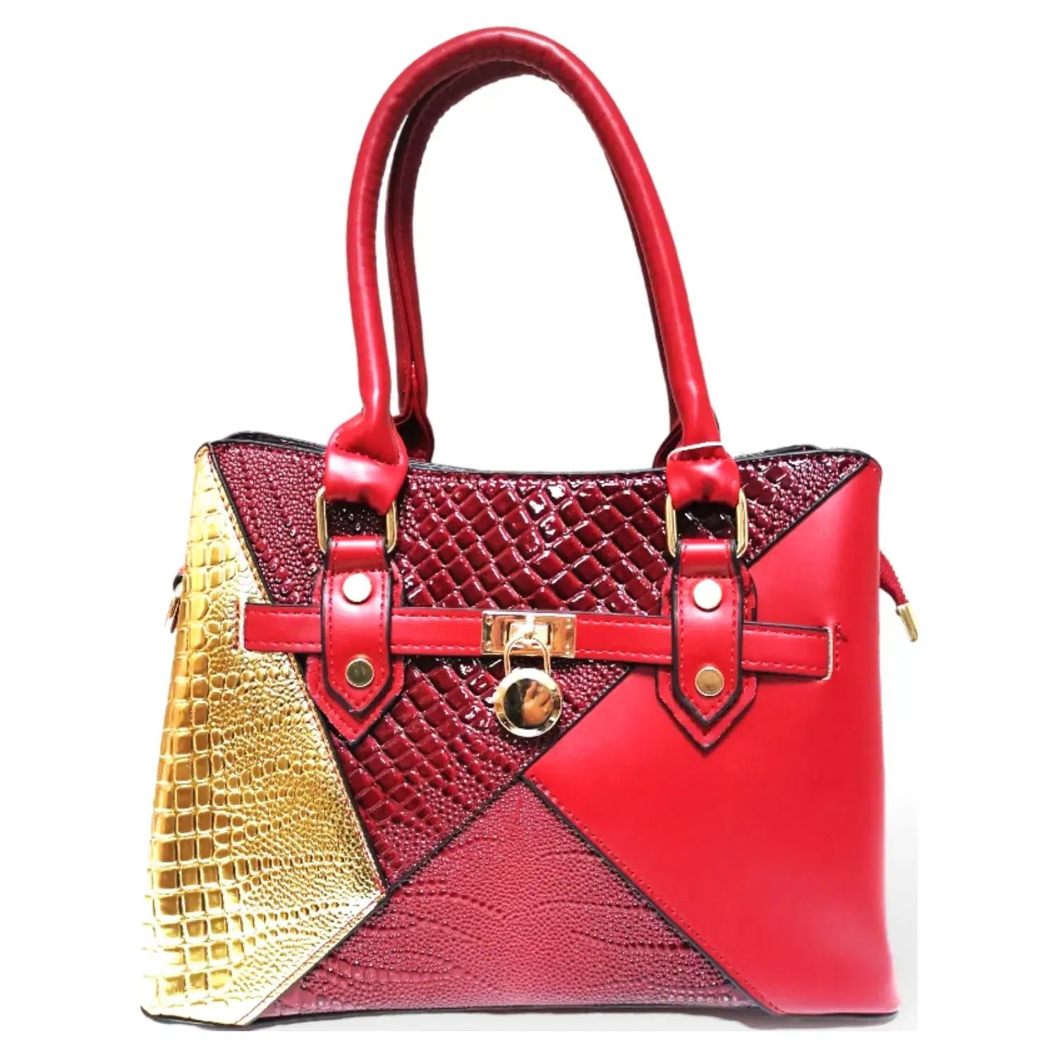 Superbia – wholesale Tote bag – Women's – Multi Colour Tote Bag with Padlock Detail -JH0028