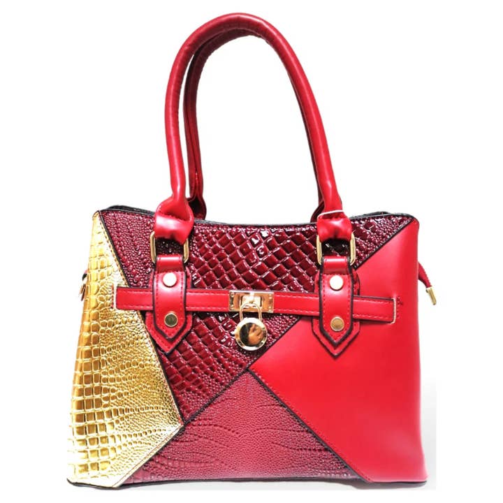 Superbia – wholesale Tote bag – Women's – Multi Colour Tote Bag with Padlock Detail -JH0028