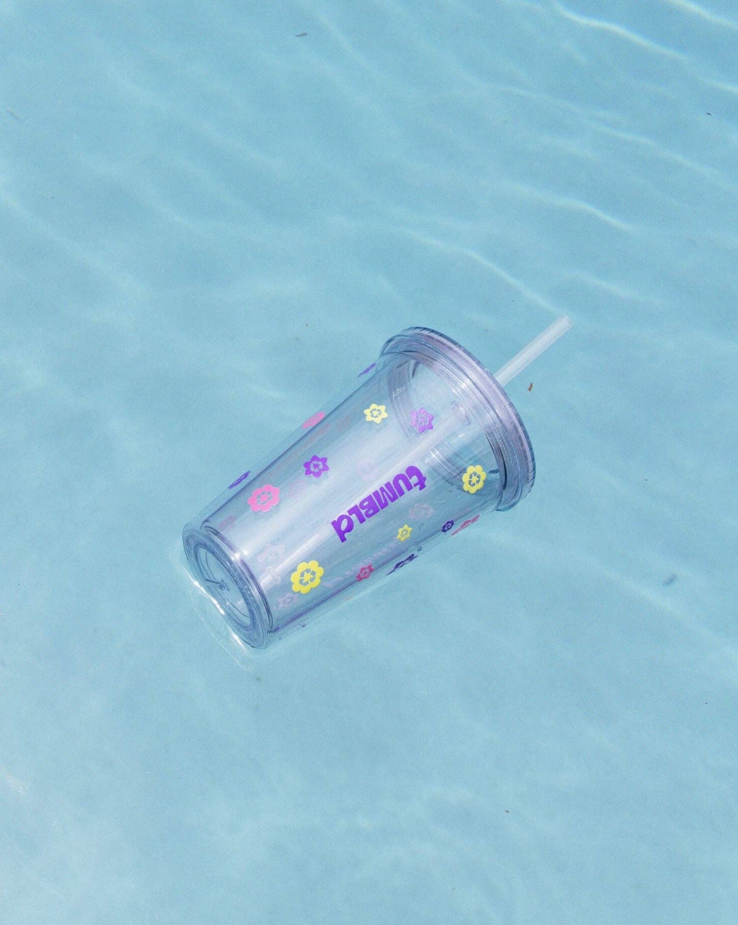 Daily Hydration Insulated Tumbler/ Coffee Cup - Clear Floral for wholesale on Faire2