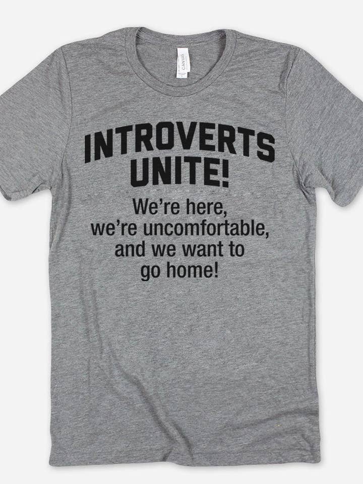 House Of Rodan - Wholesale Screen Printed T-Shirt - Women's - Introverts Unite - Fun Sassy Cute Nerd Introvert T-Shirt