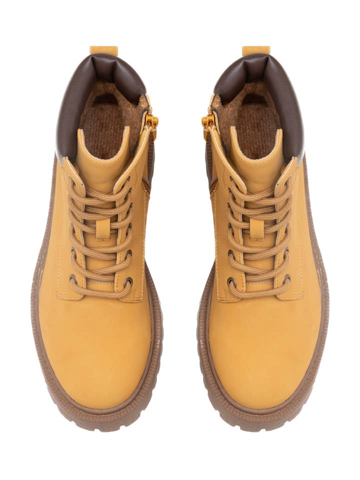 C'M PARIS - Wholesale Combat/Military Boots - Women's - Thick-Soled Ranger Boots with Padded Collar 6833310