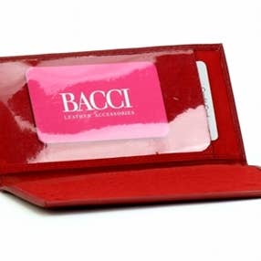 Leather Impressions Inc - Wholesale Card Holder - Unisex - Lambskin Check Book Cover Style : 6091