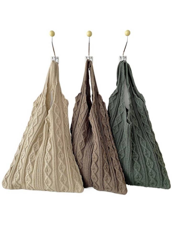 Cosbai - Vintage Knit Shoulder Tote Bag - Casual & Stylish for wholesale by Funkyrel® Atzbranding Limited