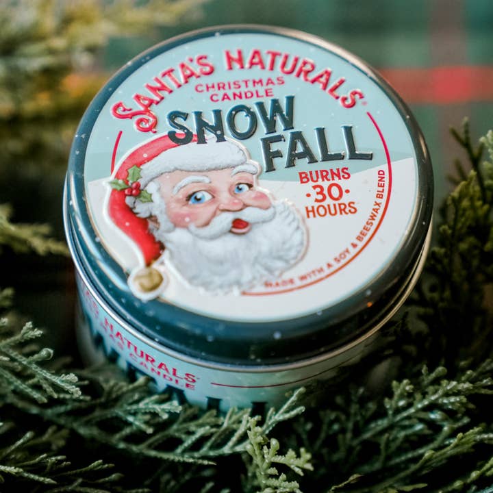 Santa's Naturals - Wholesale Jar/Filled Candle - Christmas Candle in Snow Fall 9oz ($7.50 each)