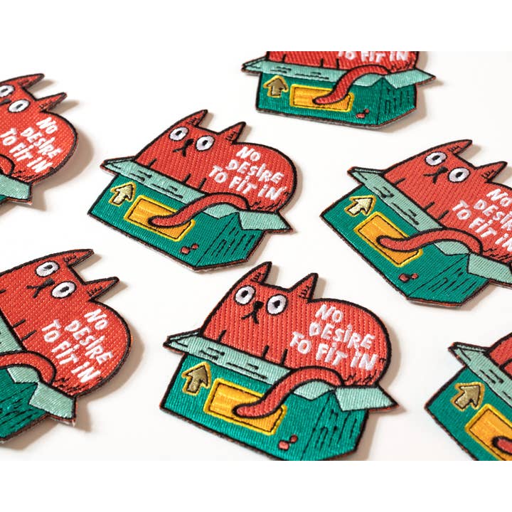 RippleSplash Studio - Wholesale Patch - No Desire to Fit In Cat Iron-On Patch7