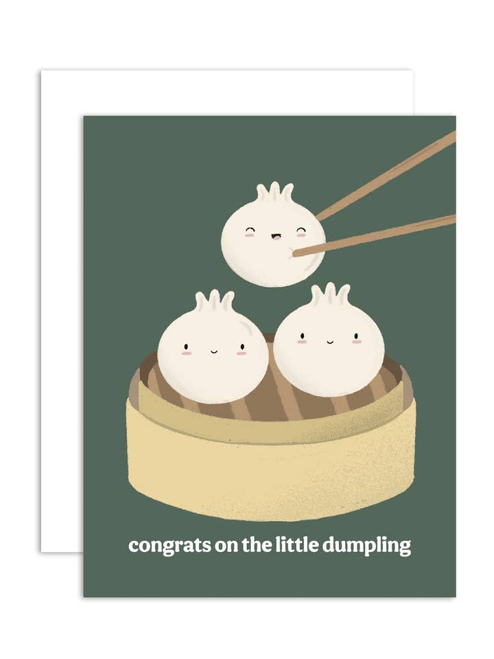 Little Dumpling - New Baby Greeting Card for wholesale by peach & paperie