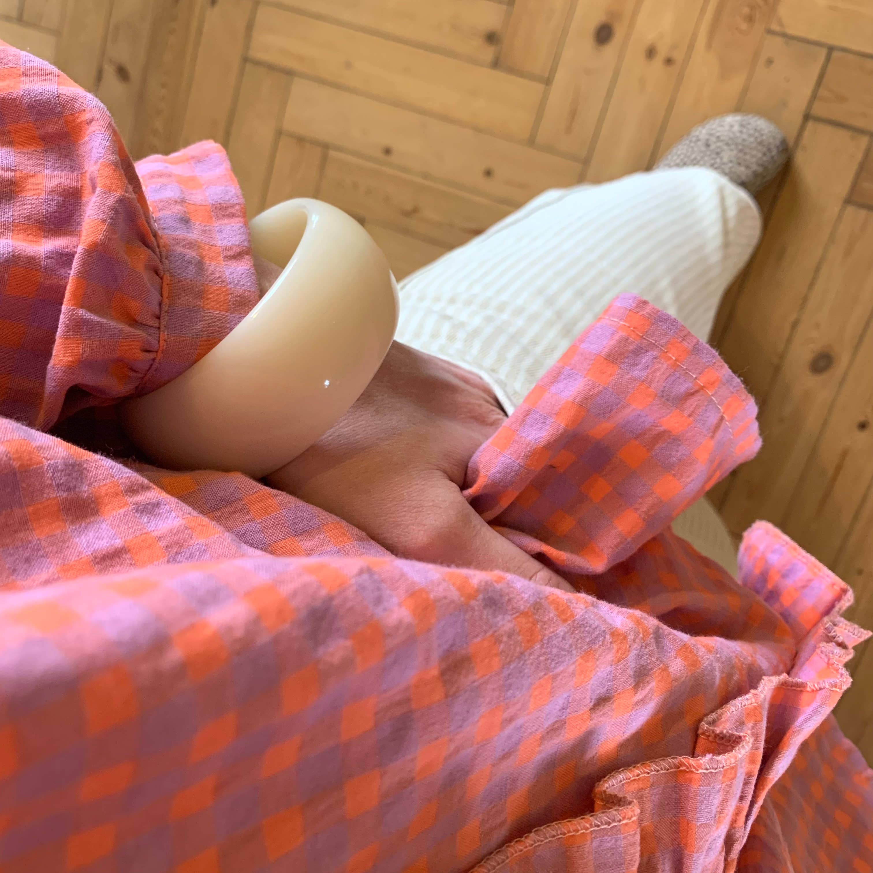 agathe & cocö – wholesale Bangle bracelet – Ecru GM Bangle - Cellulose Acetate0