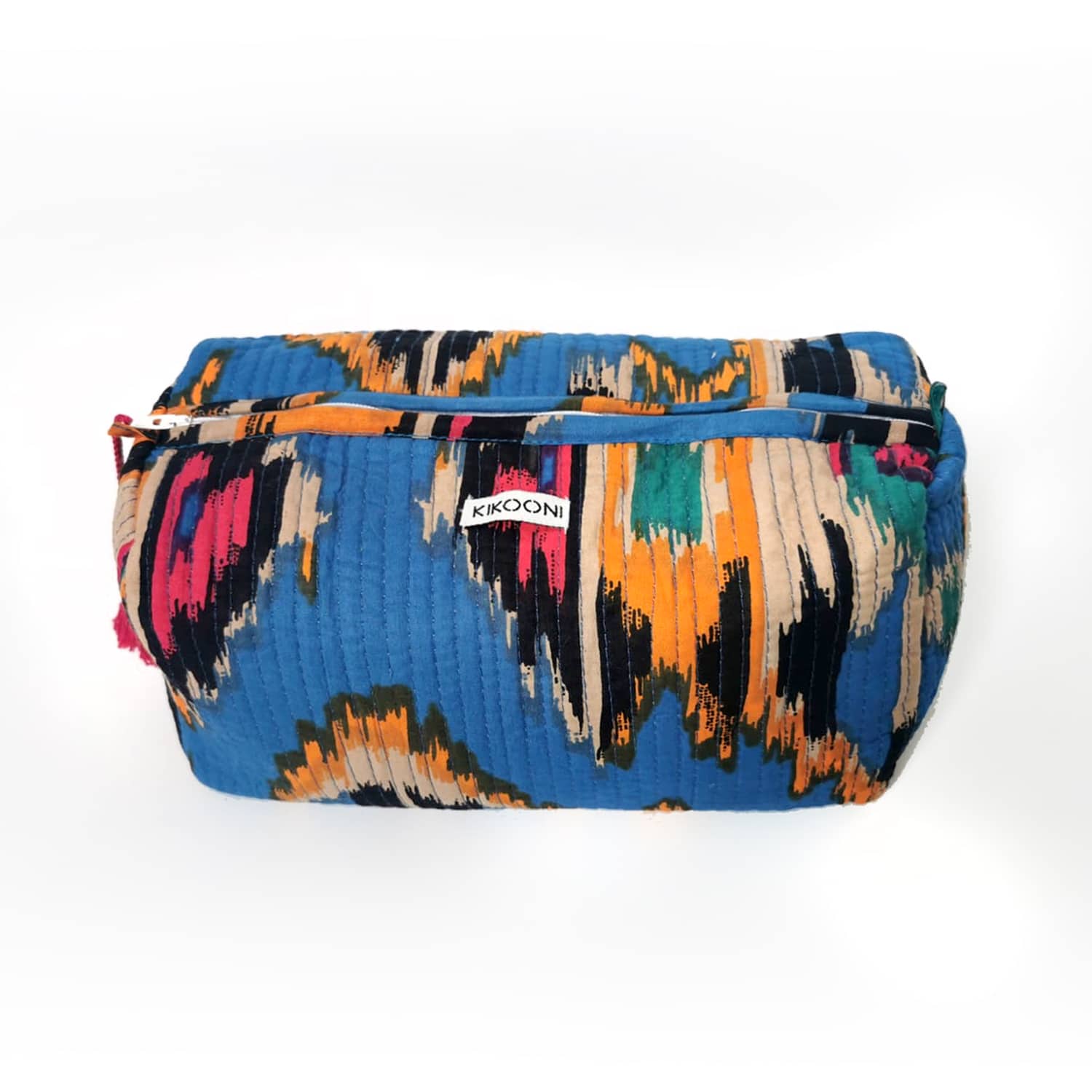 kikooni - Wholesale Makeup/Cosmetic Bag - handmade cosmetic bag "Ikat blue"5