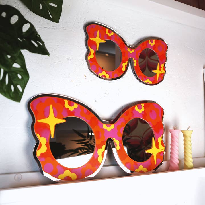 Printed Weird - Wholesale Wall mirror - 70s Retro Flower Sunglasses5