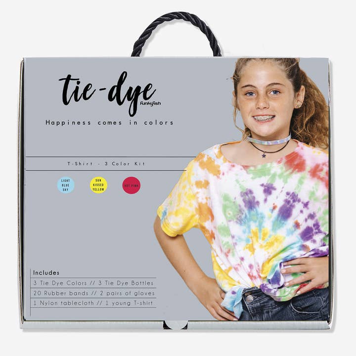 Catwalk 669 - Vendita all'ingrosso Kit per lavoretti fai da te - KIT TIE DYE PER DIPINGERE MAGLIETTA PER GIOVANI 3 COLORI3