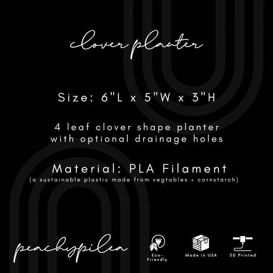 Peachy Pilea - Wholesale Plant Pot - Four Leaf Clover Planter | More Colors Available1