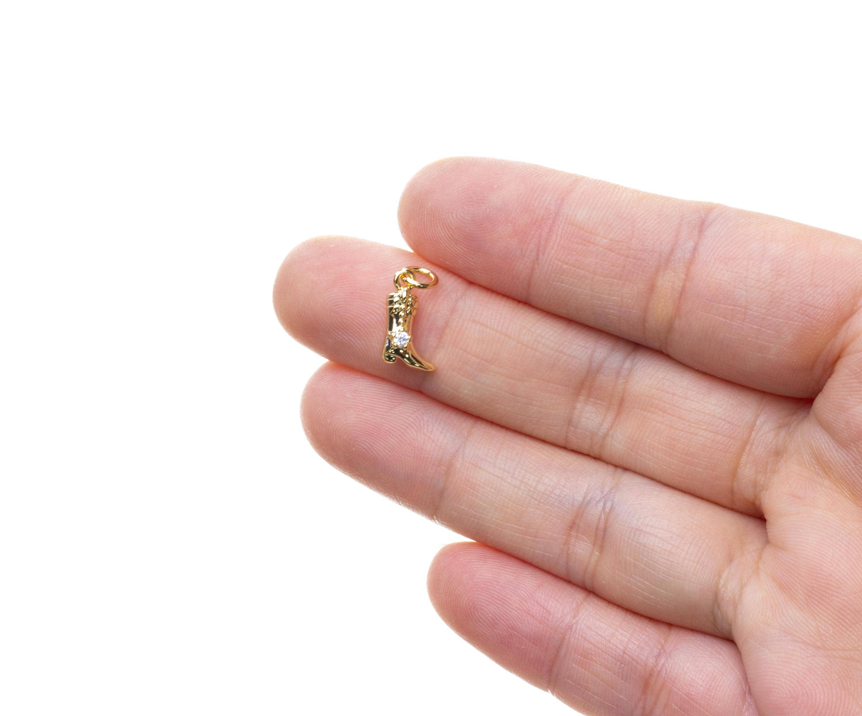 Jewel Pledge - Wholesale Individual Charm/Pendant - Cowboy Cowgirl Boot Charms & Pendants CPG2058-CPS20585