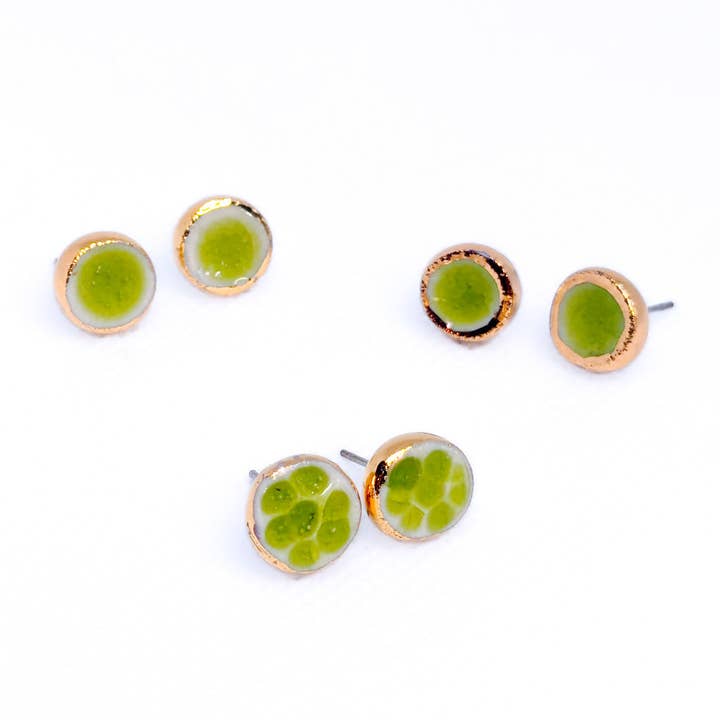 tinybs ceramics – wholesale Stud/post earrings – Jade Pool Studs