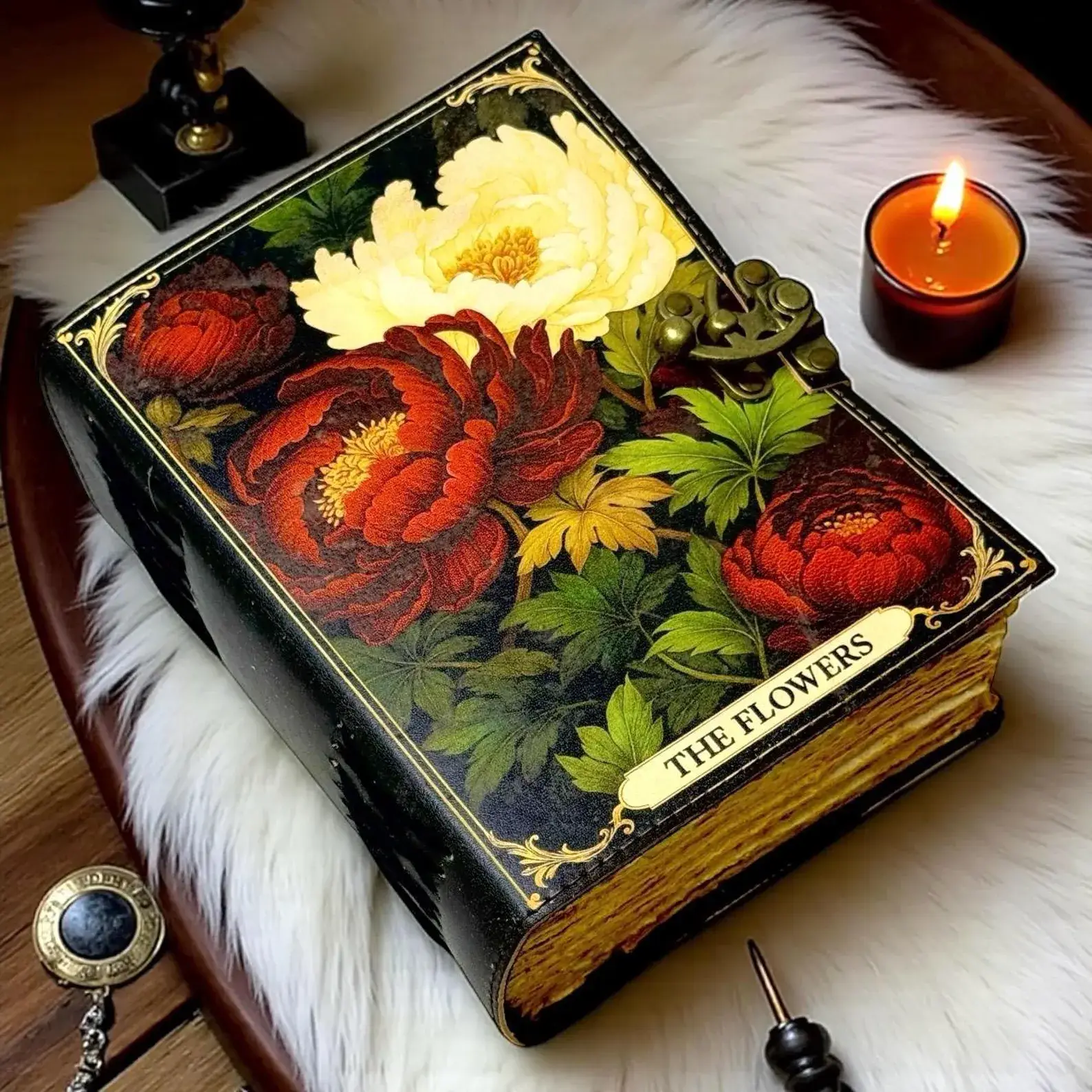 MNM HANDICRAFTS - Wholesale Journal/Diary - Personalized Floral Grimoire Journal – Handmade Leather Book6