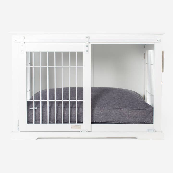 Wooden Sliding Door Dog Crate in White and other Purchase Wholesale kennel. Free Returns & Net 60 Terms on Faire trending on Faire.