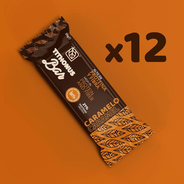 CARAMEL SNACKBARS - SUSTAINABLE PROTEIN WITH INSECT FLOUR for wholesale by Tithonus Foods