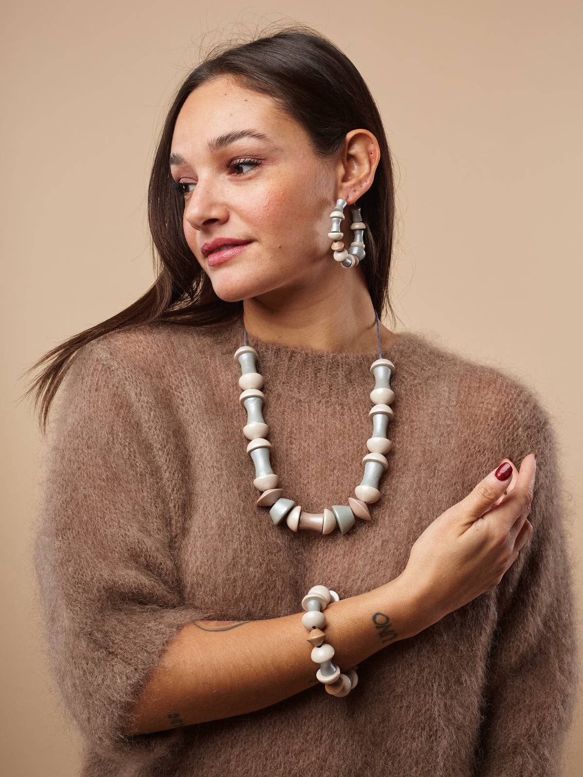 Bijondo - Vendita all'ingrosso Collane di perline/perle - Collana artigianale legno regolabile Arlo 1