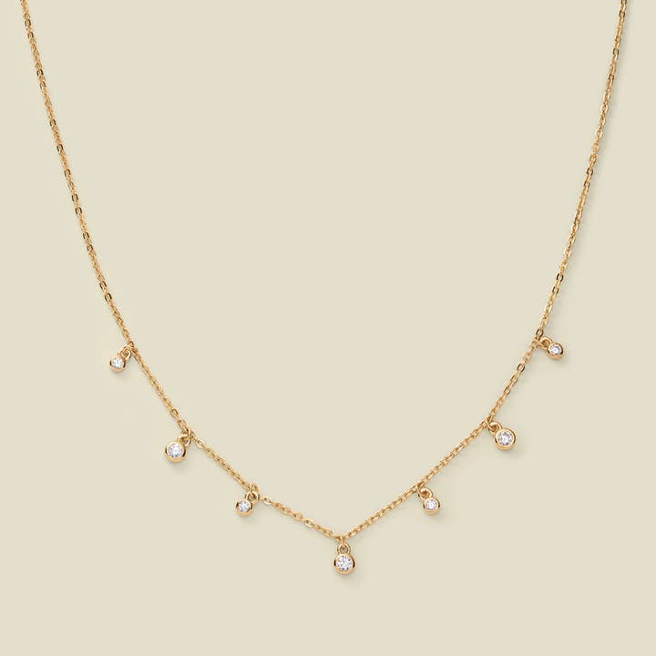 CZ Poppy Floating Necklace for wholesale by Made By Mary