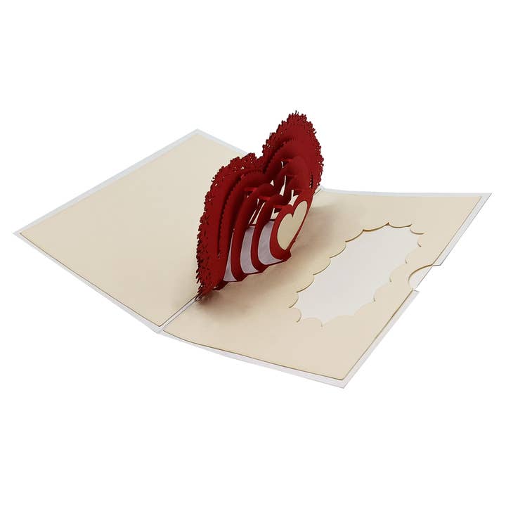 RF Distribution - Vendita all'ingrosso Biglietti per San Valentino - Biglietto Origami Surprise Cuore