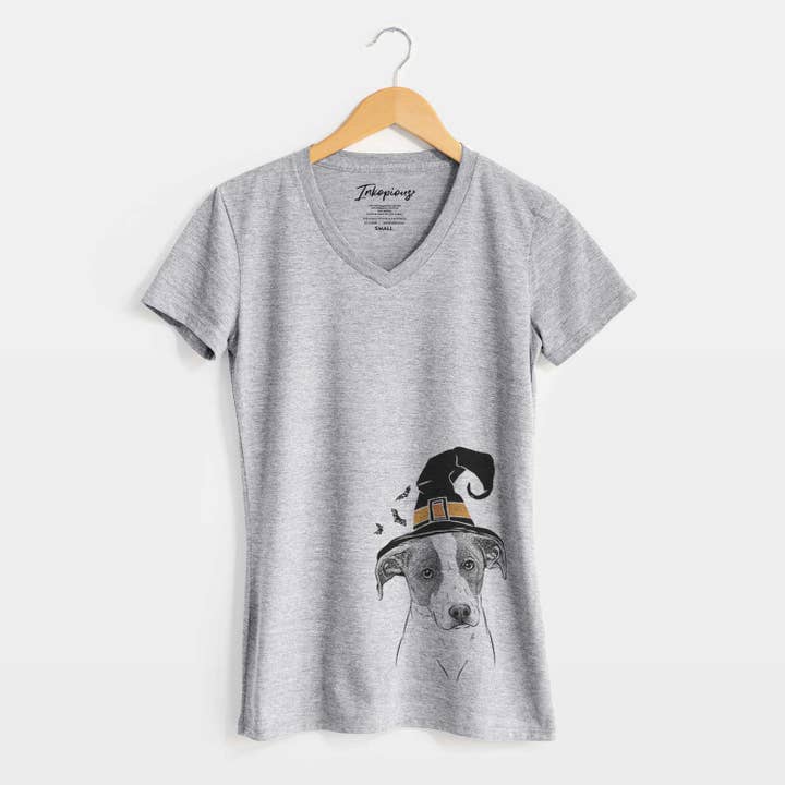 Witch Zephyr the Pointer Mix - Women's Perfect V-neck Shirt for wholesale by Inkopious