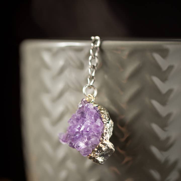 Kinley Jewelry - Wholesale Tea Strainer/Infuser - Tea Infuser Ball Amethyst Crystal Charm Kitchen Décor Gift2