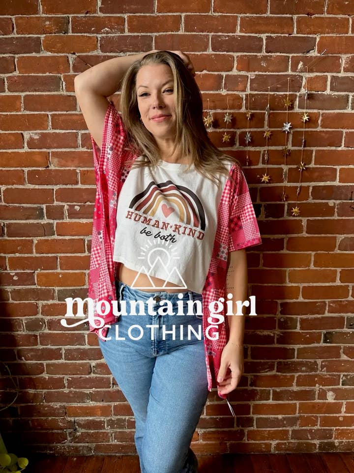 Mountain Girl Clothing - Wholesale Poncho - Women's - Upcycled Fabric Poncho Band / Graphic Tees