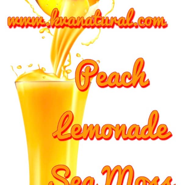 K'va Natural-Sea Moss Depot - Wholesale Wellness Juice/Tonic - (wholesale) Sea Moss Infused Peach Lemonade
