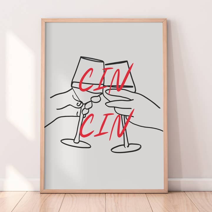 Cin Cin Print for wholesale by Alaina Creates