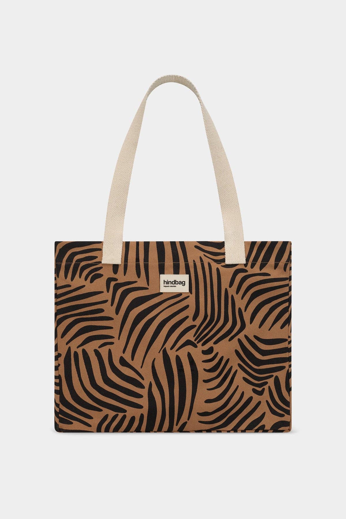 Hindbag - Wholesale Tote Bag - Women's - Claude Zebra Cinnamon Tote Bag2