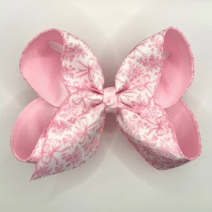 Noeud Rose Toile Moonstitch pour la vente par Luminous Sky Bowtique