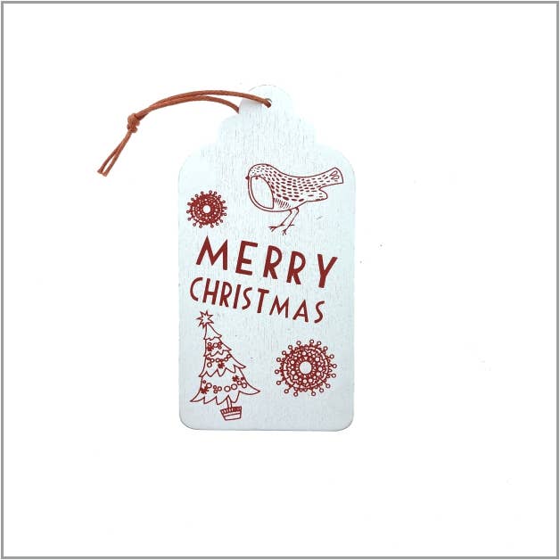 Geschenkgutschein - Holz - Frohe Weihnachten - 10 Stück für den Großhandel von Mini Art Products