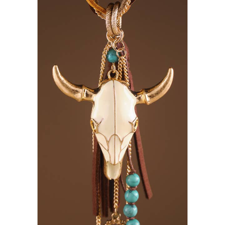 Urbanista - Wholesale Pendant/Charm Necklace - Western Suede Necklace with Semi-Stone 2