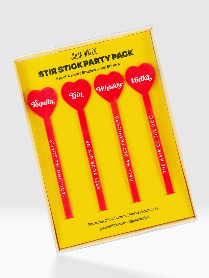 Heart Shaped Stir Stick Party Pack for wholesale by Julia Walck