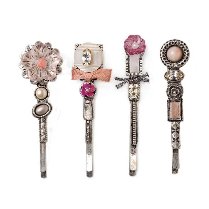 Pretty In Pink Hairpin Set for wholesale by Elements Jill Schwartz