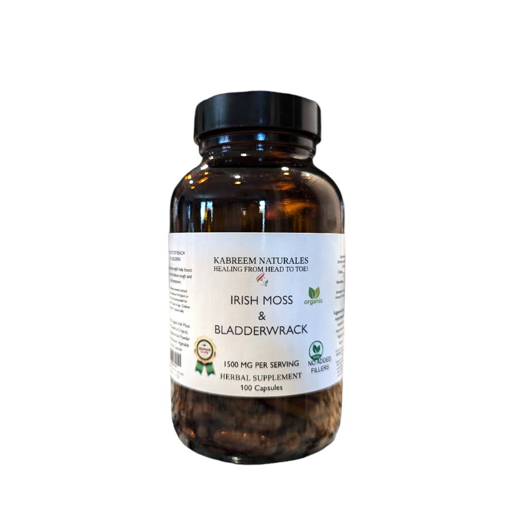 Kabreem Naturales - Wholesale Oral supplement/vitamin - Irish Moss & Bladderwrack Capsules (Iodine)