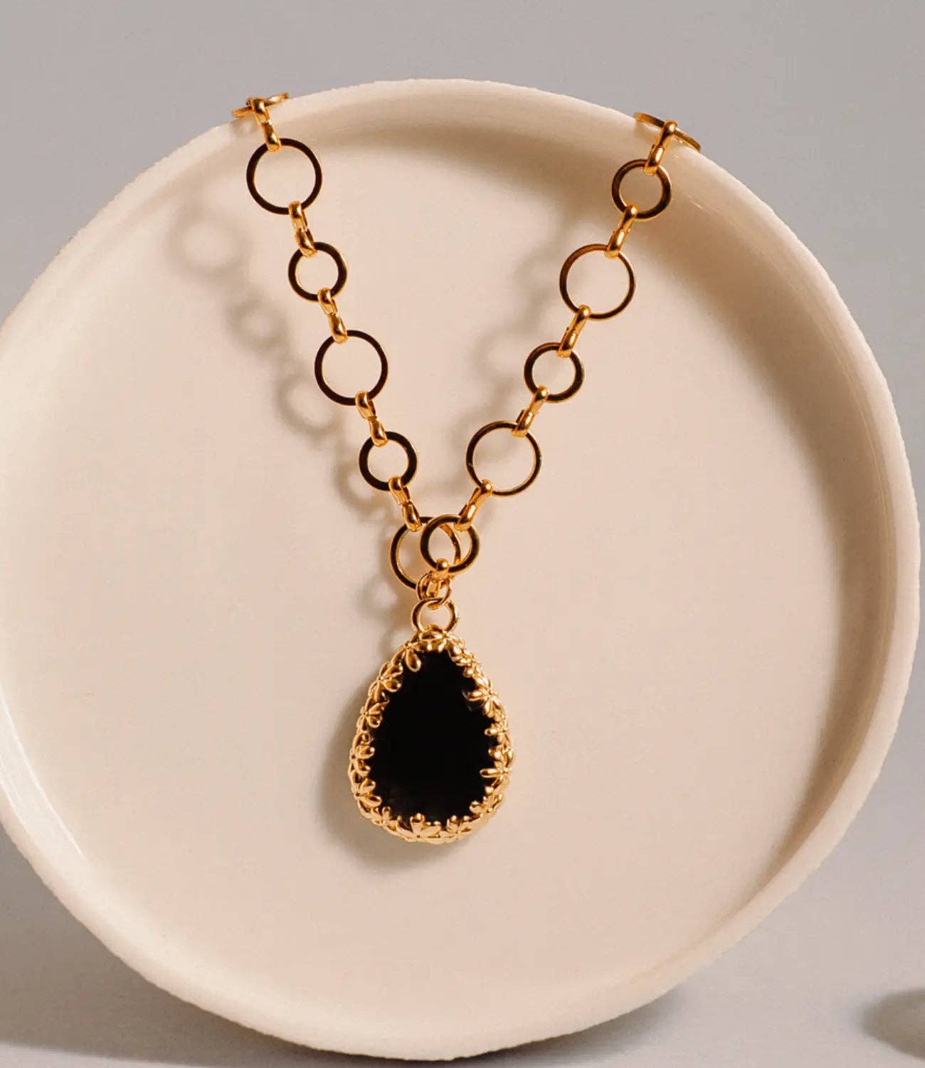 PHOEBE´S - Wholesale Pendant/Charm Necklace - Collar de acero inoxidable con piedra natural2