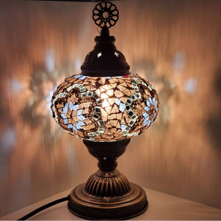 Natto USA - Wholesale Accent/Desk Lamp - Mosaic Table Lamps 6" TL6 * 12 pack assorted *