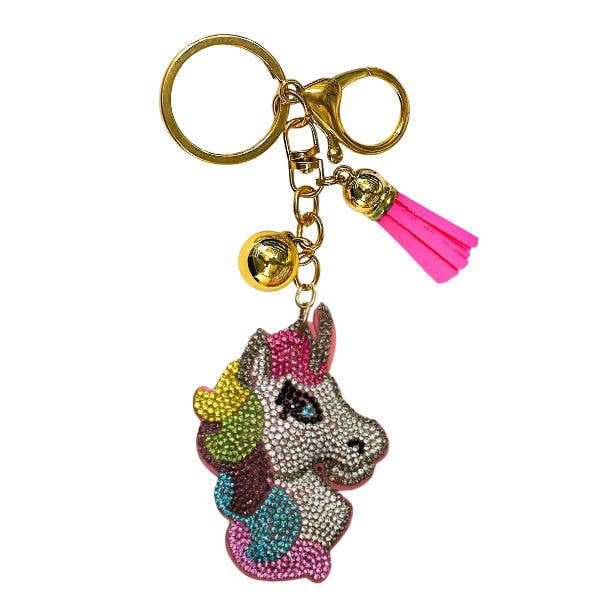 Queens Designs - Wholesale Keychain - Women's - Unicorn Crystal Bling Keychains5