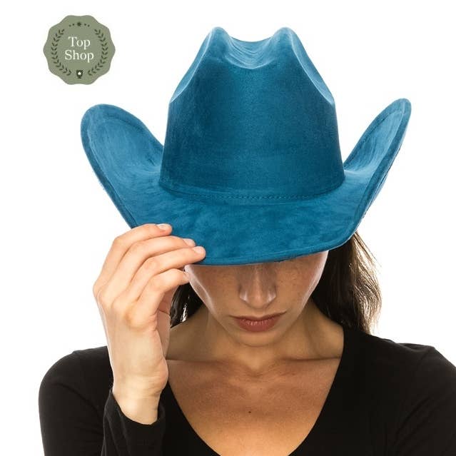 DNMC - Wholesale Cowboy Hat - Women's - Cattleman Cowboy-Cowgirl Hat - Vegan Suede - Selling Fast!