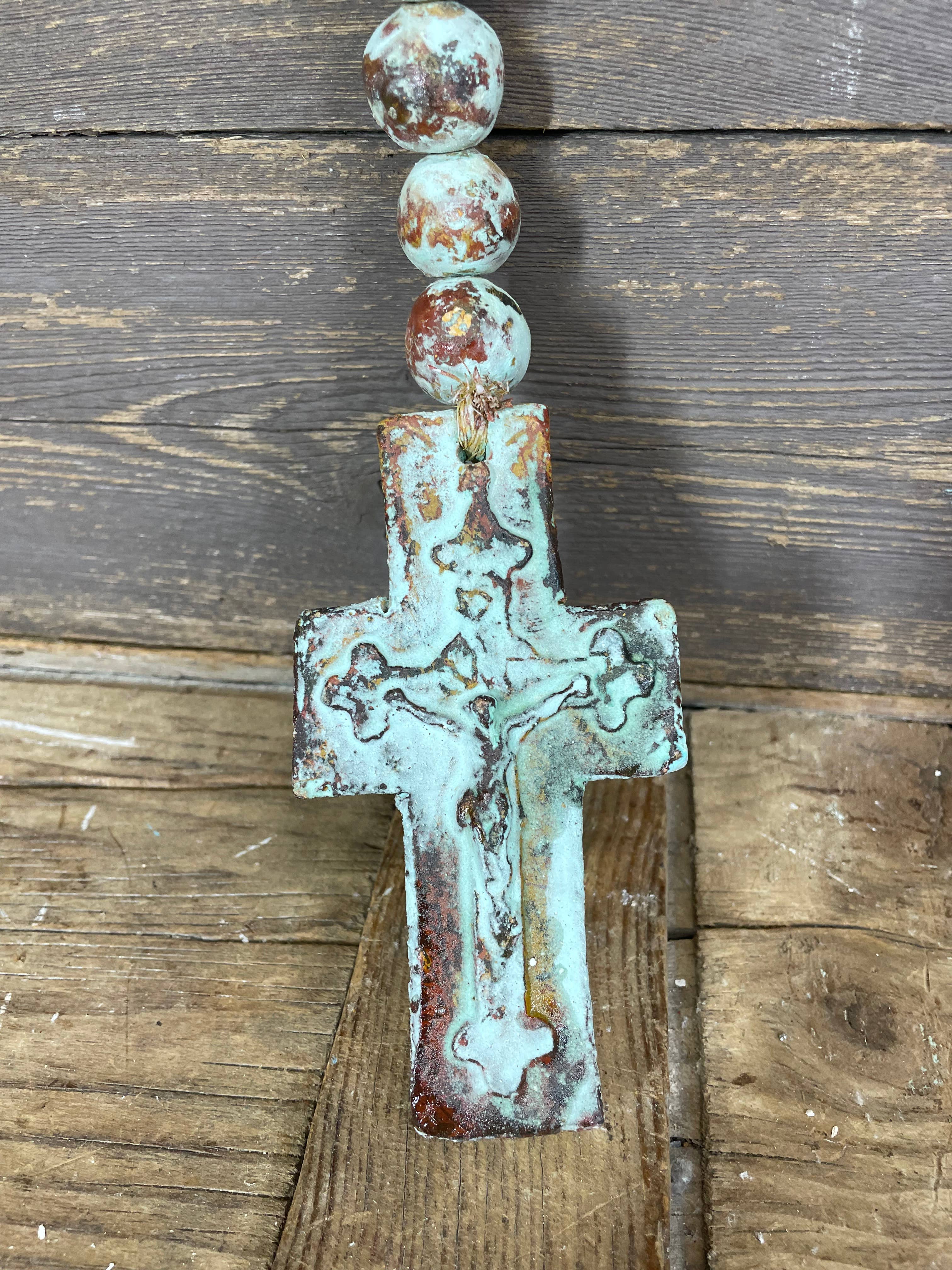 My Amigos Imports - Wholesale Prayer Beads Necklace - Trinity Large Clay Rosary-Beads-31-35 in-Large-Turquoise-$202