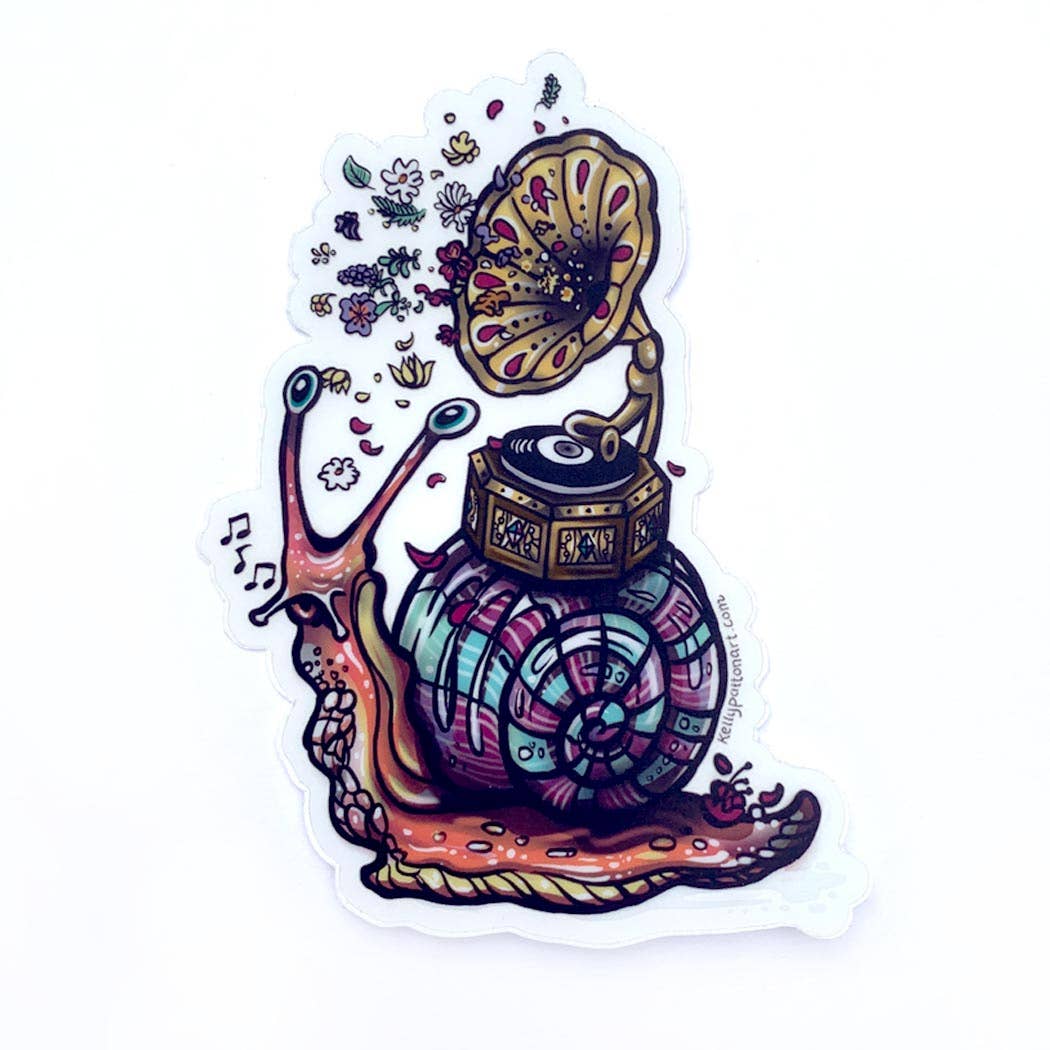 Secret Creatures - Wholesale Sticker - Slow Song Vinyl Sticker, Snail Design
3