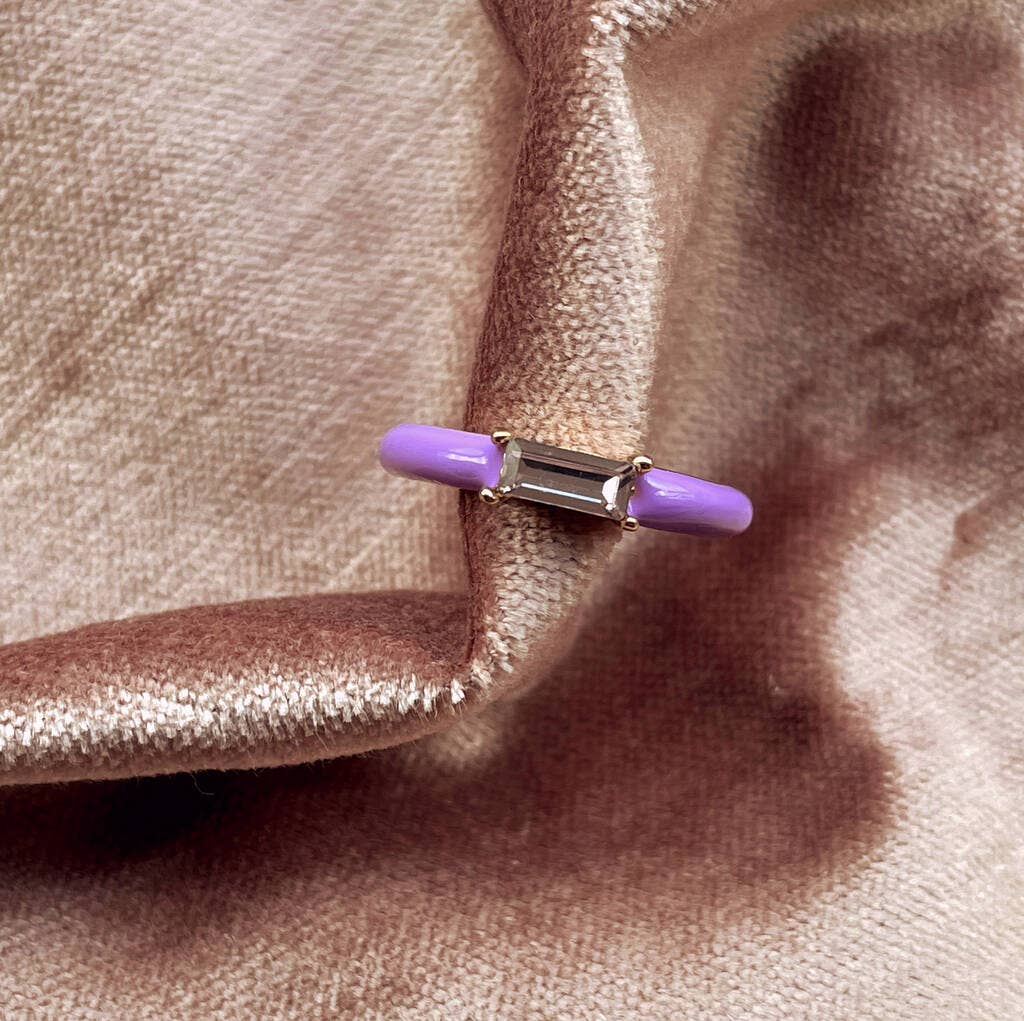 Lucent Studios Ltd - Wholesale Cocktail/Statement Ring - Bright Enamel and Glass Stone Ring5