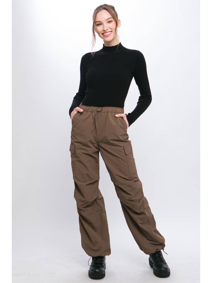 42POPS – wholesale Pants – Women's – `.SI-25286 Loose Fit Parachute Cargo Pants13