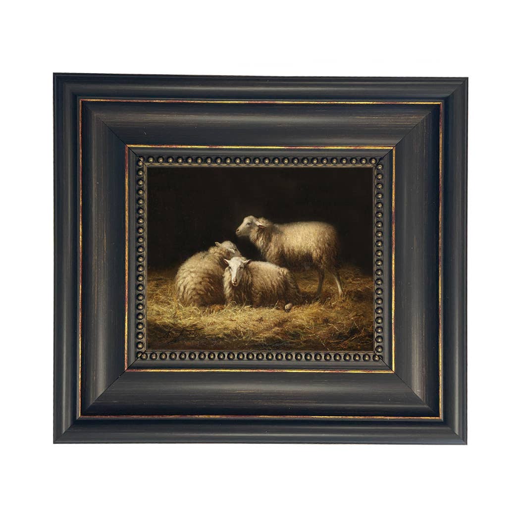 Madison Bay Co. - Historical Home Decor Reproductions - Wholesale Painting/Drawing - Sheep in the Hay Framed Painting Print on Canvas26