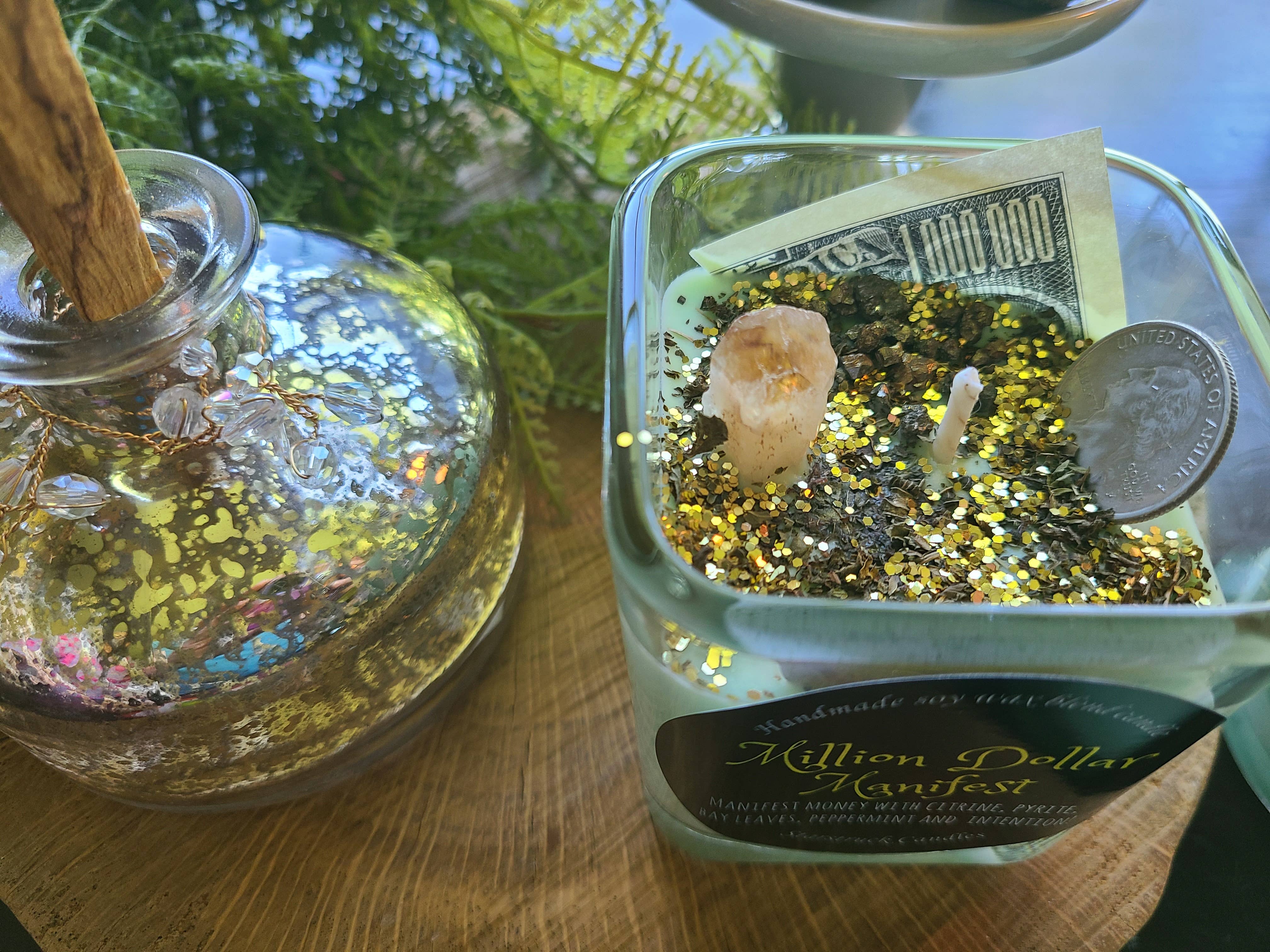 Starstruck Candles - Vente Bougie en bocal - Bougie d'argent manifeste Million Dollar3
