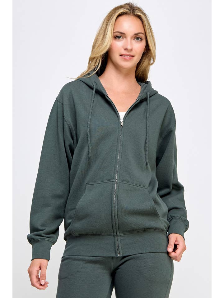 Vanilla Monkey - Wholesale Hoodie - Women's - Oversized Fleece Boyfriends Fit Zip Up Jacket1